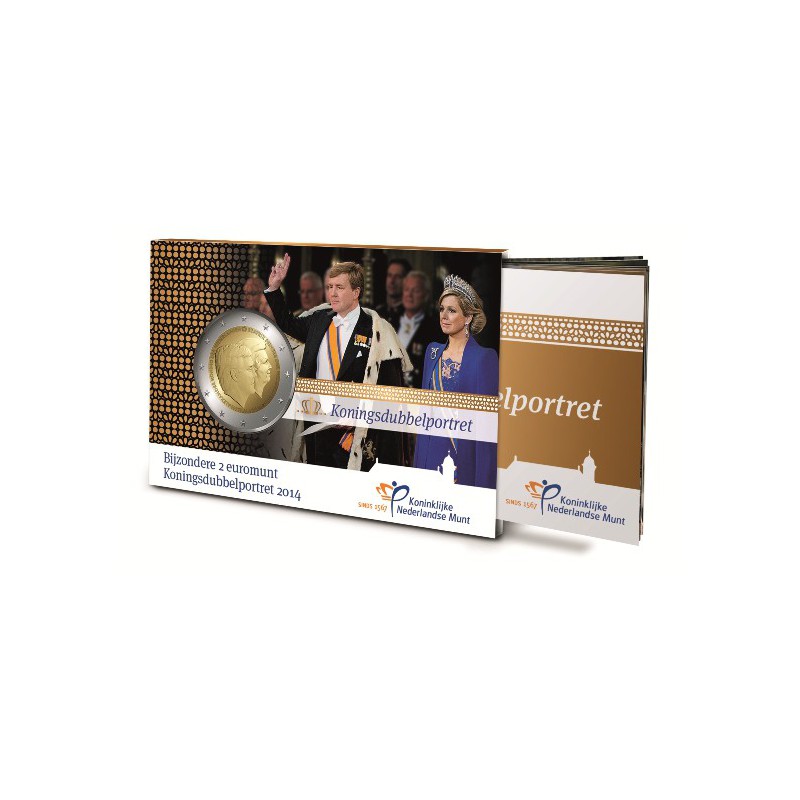 Nederland 2014 2 Euro Alexander en Beatrix Unc in Coincard
