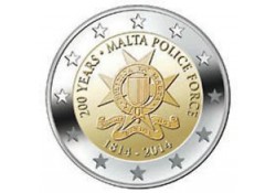 2 Euro Malta 2014 200 jaar politie van Malta Unc