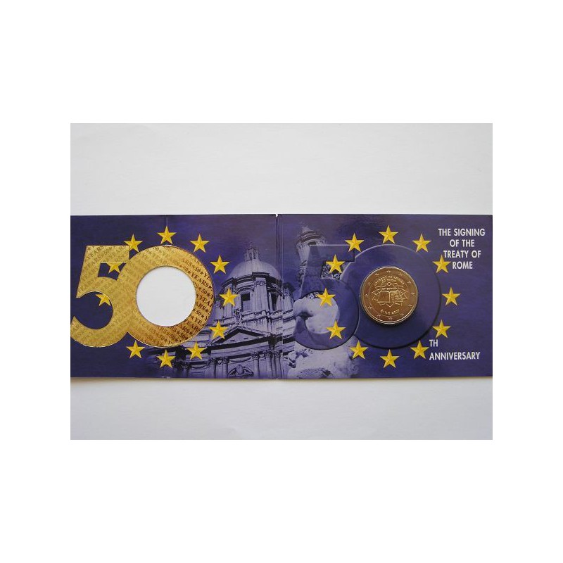 2 Euro Ierland 2007 Verdrag van Rome Bu  in coincard
