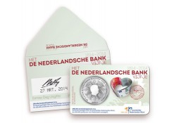 Nederland 2014 5 euro de Ned. Bank Unc in coincard 1e dag uitgif