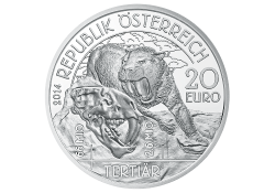 Oostenrijk 2014 20 Euro Kreide 25 jaar val ijzeren gordijn incl.