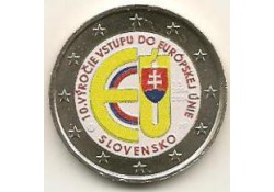 2 Euro Slowakije 2014 10 jaar Eu Gekleurd