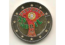 2 Euro Portugal 2014 40 jaar revolutie Gekleurd 225/2