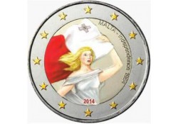 2 Euro Malta 2014 Independence 1984 Gekleurd