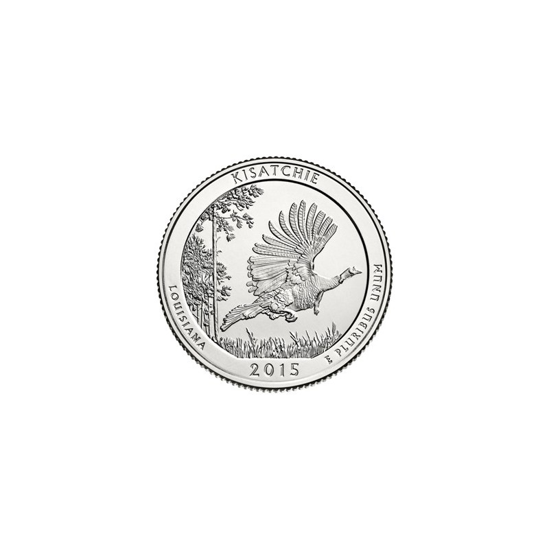 KM ??? U.S.A ¼ Dollar Kisatchie 2015 D Unc
