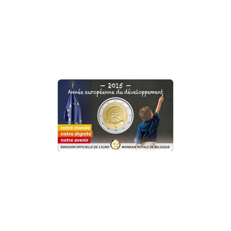 2 Euro België 2015 Europees jaar van ontwikkeling in coincard  Vlaams