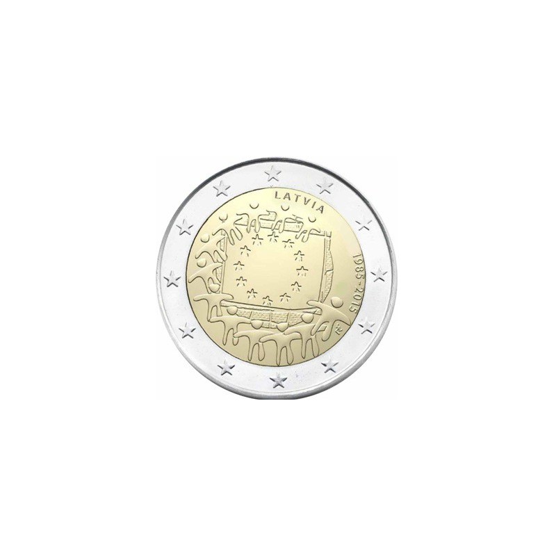2 Euro Letland 2015 Europese Vlag Unc Voorverkoop*