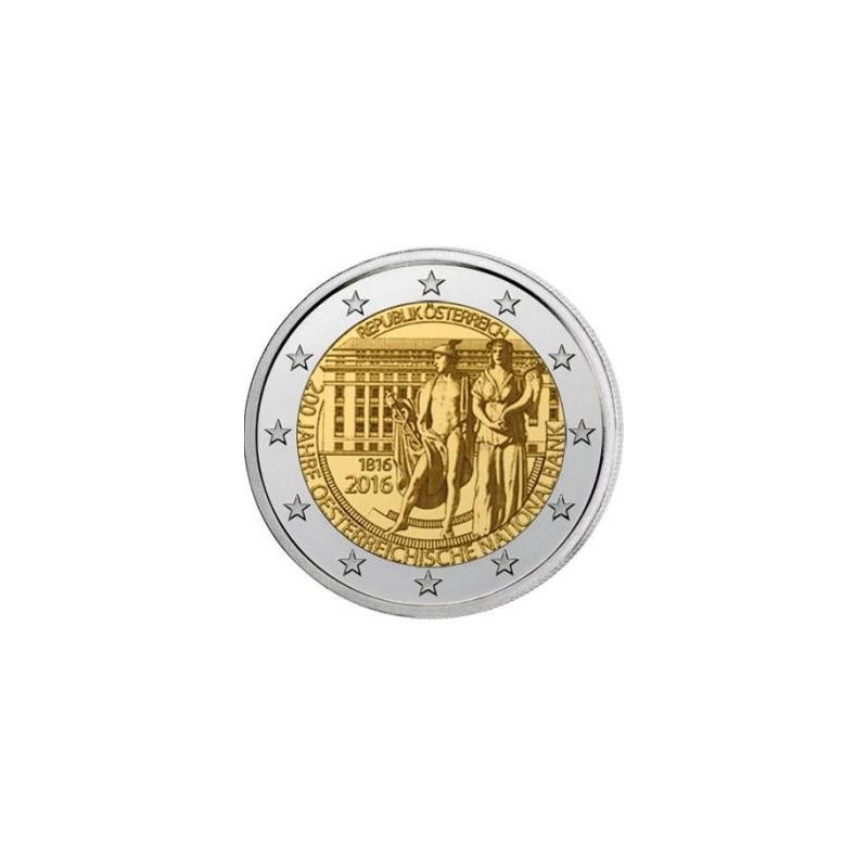 2 Euro Oostenrijk 2016 200 jaar Nationale bank Unc  Voorverkoop*