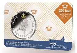 Nederland 2016 Penning 200 jaar Nederlandse Kroon in coincard Voorverkoop*