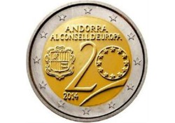 2 Euro Andorra 2014 Lidmaatschap Raad van Europa Voorverkoop
