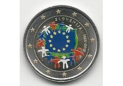 2 Euro Slovenië  2015 Unc Europese Vlag Gekleurd
