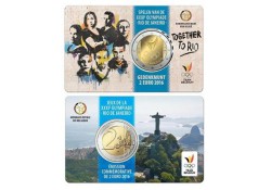   2 Euro België 2016 Olympische Spelen Rio in coincard Waals Voorverkoop*