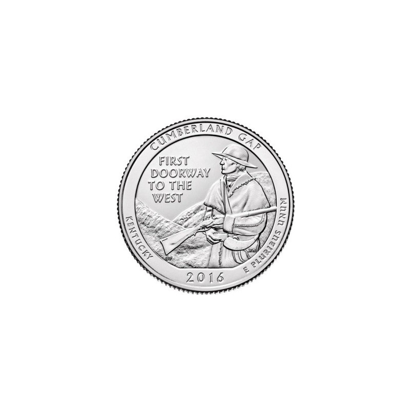 KM ??? U.S.A ¼ Dollar Cumberland Gap 2016 D UNC