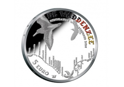 Nederland 2015 5 euro het Wadden  vijfje  Zilver Proof Combinatieset  Voorverkoop*