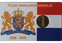 Nederland 2016 10 jaar Zonnemunten in coincard met de 10 cent 2016