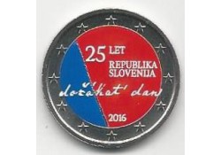 2 Euro Slovenië 2016 25 jaar onafhankelijkheid Gekleurd