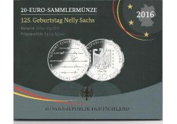 20 Euro Duitsland 2016 Nelly Sachs UNC