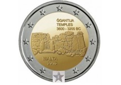 2 Euro Malta 2016 Unc Ggantija tempel met F in ster