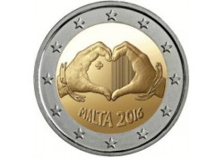 2 Euro Malta 2016 Unc Liefde Presale*