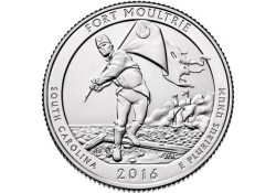 KM ??? U.S.A ¼ Dollar Fort Moultrie 2016 D UNC