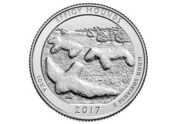 KM ??? U.S.A ¼ Dollar Effigy Mounds 2017 D UNC