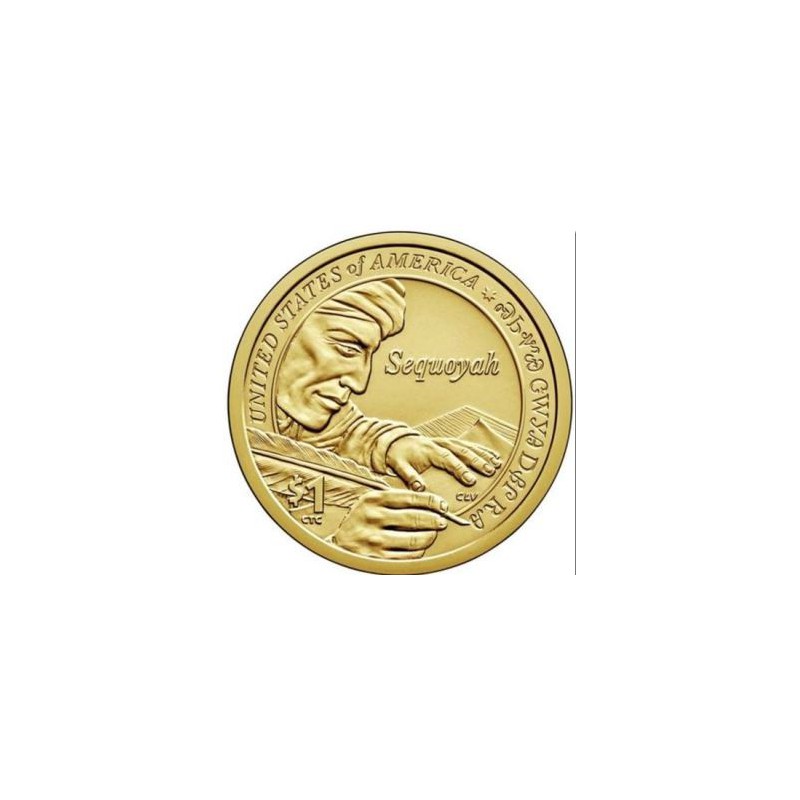 Km ??? USA 1 dollar 2017 D Native Sequoyah Unc