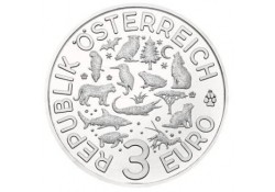 Oostenrijk 2017 3 euro Tijger Unc