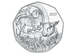 5 Euro Oostenrijk 2017 Paaslammetje Zilver Voorverkooop*