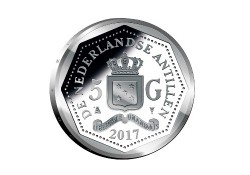 5 Gulden Nederlandse Antillen 2017 Prroof zilver Willem Alexander 50 jaar Voorverkoop*