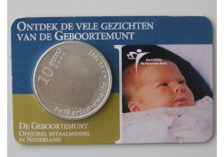 Nederland 2004 10 euro Geboortemunt Zilver Unc in Coincard