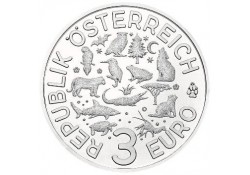 Oostenrijk 2017 3 euro Krokodil  Unc
