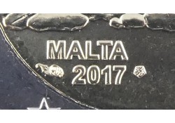 2 Euro Malta 2017  Tempel Hagar Qim Met Frans muntteken in coincard