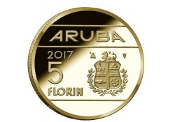 Aruba 2017 5 Florin 60 jaar Rode Kruis In Munthouder