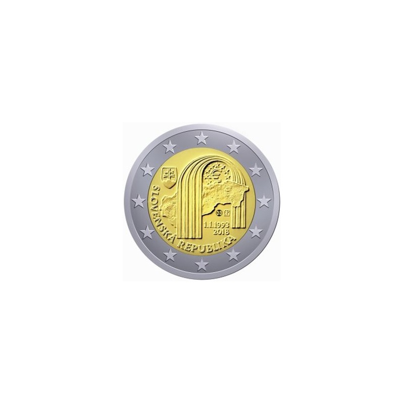 2 Euro Slowakije 2018 25 jaar Slowaakse Republiek unc Voorverkoop*