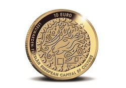 Nederland 2018 10 Euro Leeuwarden Culturele stad van Europa Goud Proof Voorverkoop*