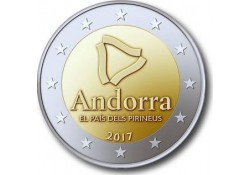 2 Euro Andorra 2017 land van Pyreneen in Blister