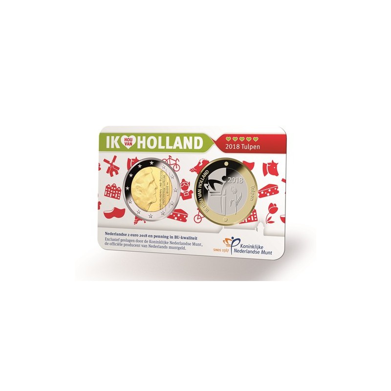 Nederland 2018 Holland coin Fair coincard thema tulpen