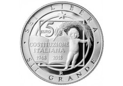 Italië 2017 5 euro 70 jaar Italiaanse grondwet Ziver Proof