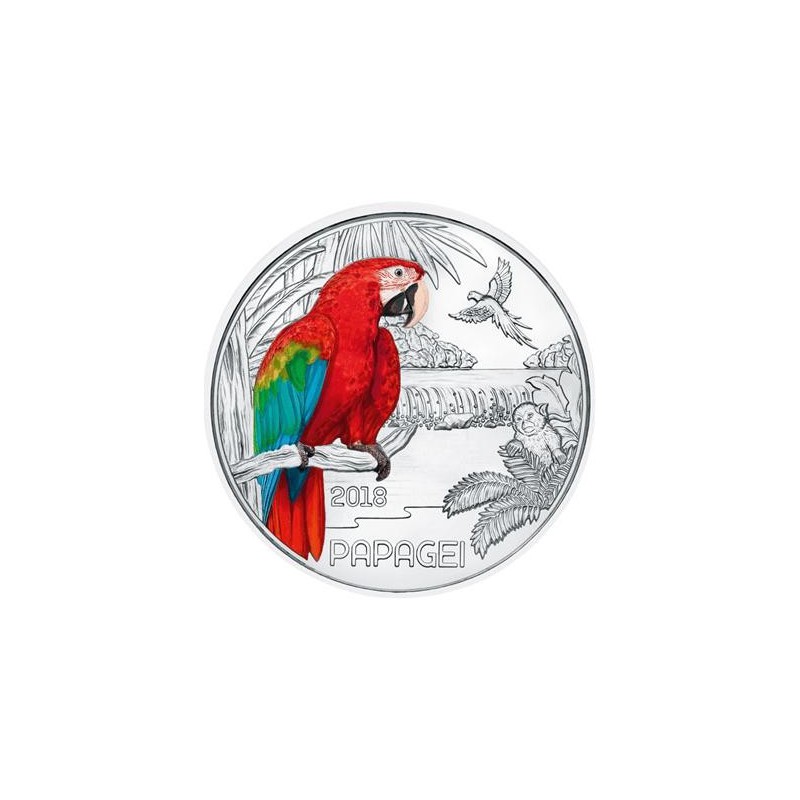 Oostenrijk 2017 3 euro Papagaai Unc
