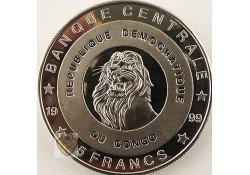 Congo Dem. Republiek 1999 5 Francs Unc Juliana