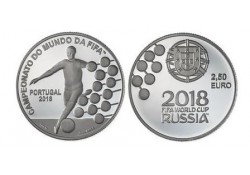 Portugal 2018 2½ euro  Unc Wk Voetbal Rusland