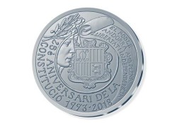 Andorra 2018 5 euro 25 jaar Constitutie zilver Proof