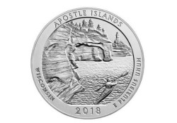 U.S.A ¼ Dollar Apostle Islands 2018 D UNC