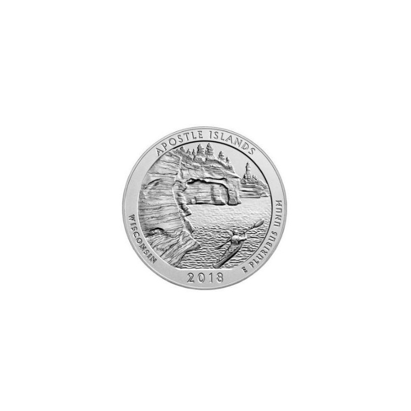 U.S.A ¼ Dollar Apostle Islands 2018 D UNC
