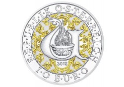10 Euro Oostenrijk 2018  Engel Uriel Zilver Proof gekleurd