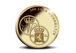 Nederland 2018 Penning 200 jaar dubbeltje 1818 In munthouder