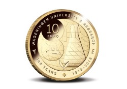 Nederland 2018 10 Euro Universiteit Wageningen goud Proof  Voorverkoop*