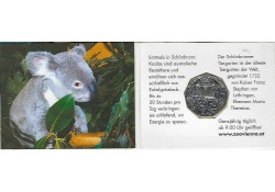 5 Euro Oostenrijk 2002,200 jahre Tiergarten Schönbrunn, Koala