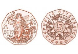 5 Euro Oostenrijk 2019 Levensvreugde Unc Voorverkoop*