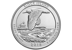 U.S.A ¼ Dollar Block Island 2018 D UNC
